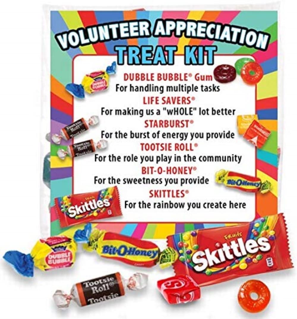 Volunteer Appreciation Treat Survival Kit (50 kits per pack) Gifts for National Volunteer Week