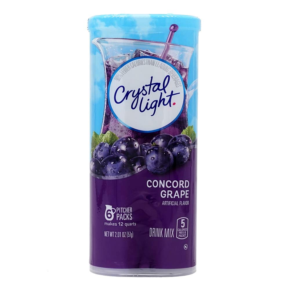 Crystal Light Concord Grape, 12-Quart 2.01-Ounce Canister (Pack Of 3)