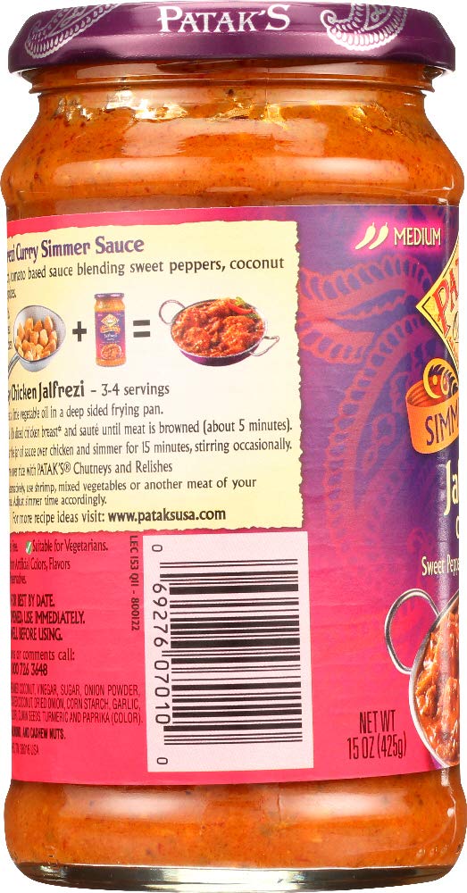 Patak's Jalfrezi Sauce, 14.5-Ounce (Pack of 6) ( Value Bulk Multi-pack)