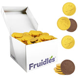 The Dreidel Company St. Patrick's Day Lucky Belgian Milk Chocolate Gold Coins, Nut-Free, Kosher Certified Dairy, Leprechaun Box (5 Pounds (Bulk))