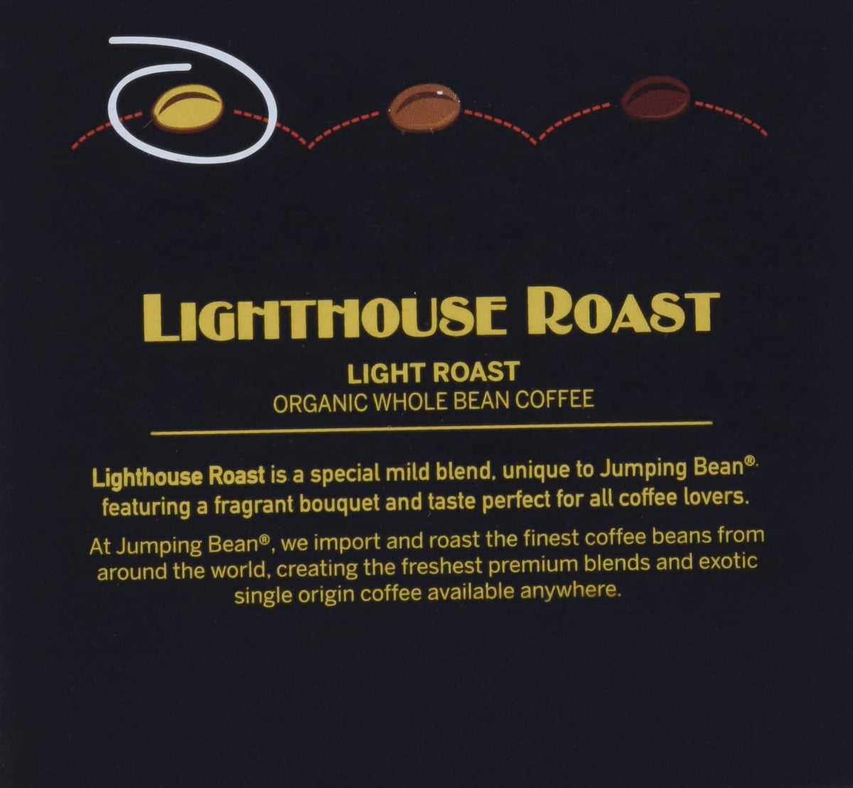 Jumping Bean Organic Lighthouse Roast Coffee Pod, 12 CT