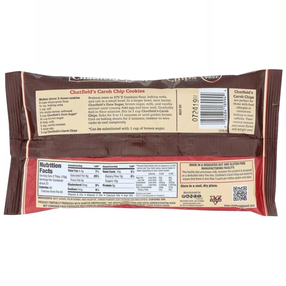 Chatfield's Carob Chips 12oz