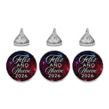 Andaz Press Shimmer Tiles Feliz Año Nuevo Chocolate Drop Labels, Spanish Happy New Year Stickers 2026 for New Years Party Favors 2026, Fits Kisses