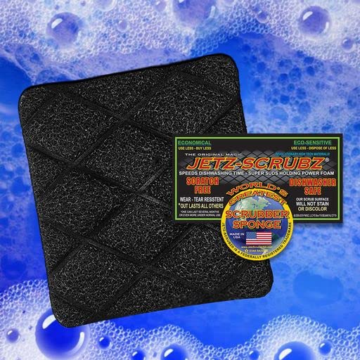 Jetz-Scrubz Original Magic Scrubz Scrubber Sponge Rectangle (6-Pack)