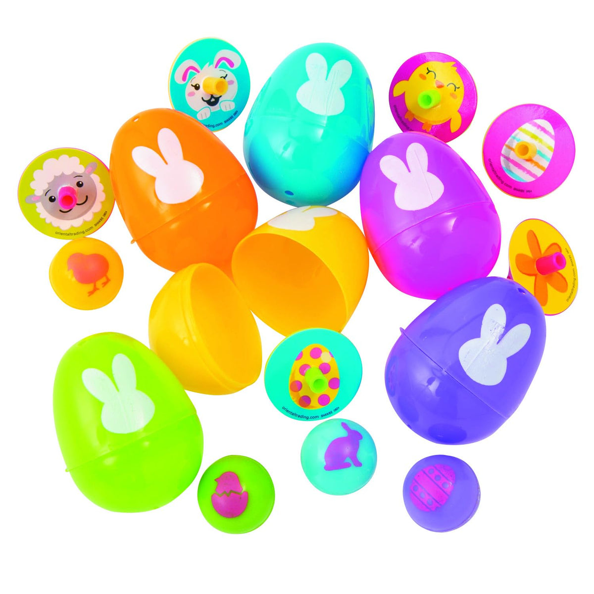 Fun Express Filled Bunny Print Easter Eggs 500 Eggs, Great For Easter Egg Hunts and All Your Easter Gathering Events