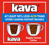 Kava Low Acid Instant Coffee Gift Set, 4 Ounce Glass Jar & 20 Single Serve Stick Packets for On-The-Go & Travel
