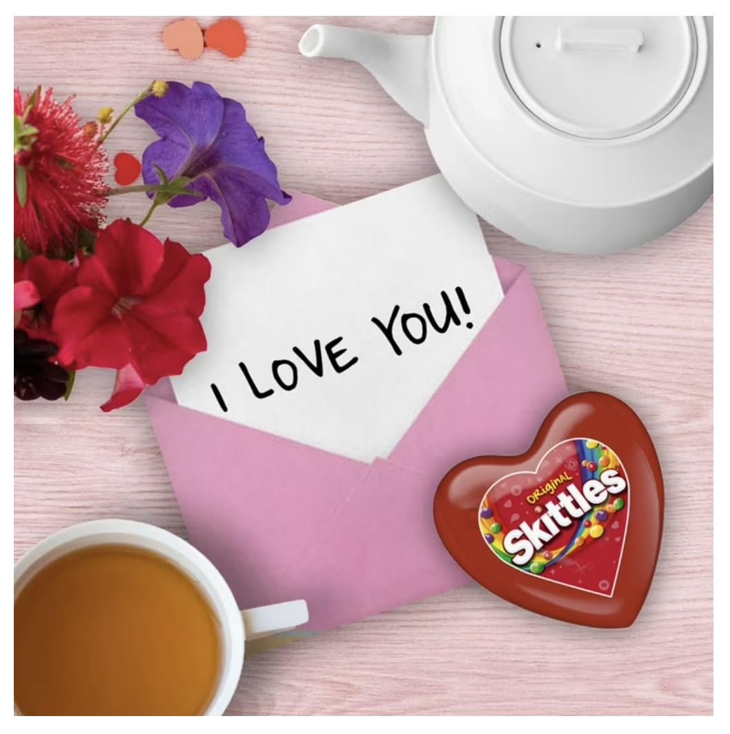 Skittles Original Filled Valentine's Day Hearts, Bite Size Candies, 1.07 oz, 12 Count