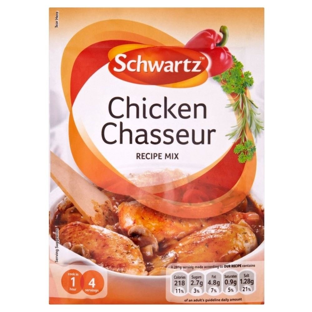 Schwartz Chicken Chasseur Recipe Mix (40g) - Pack of 2