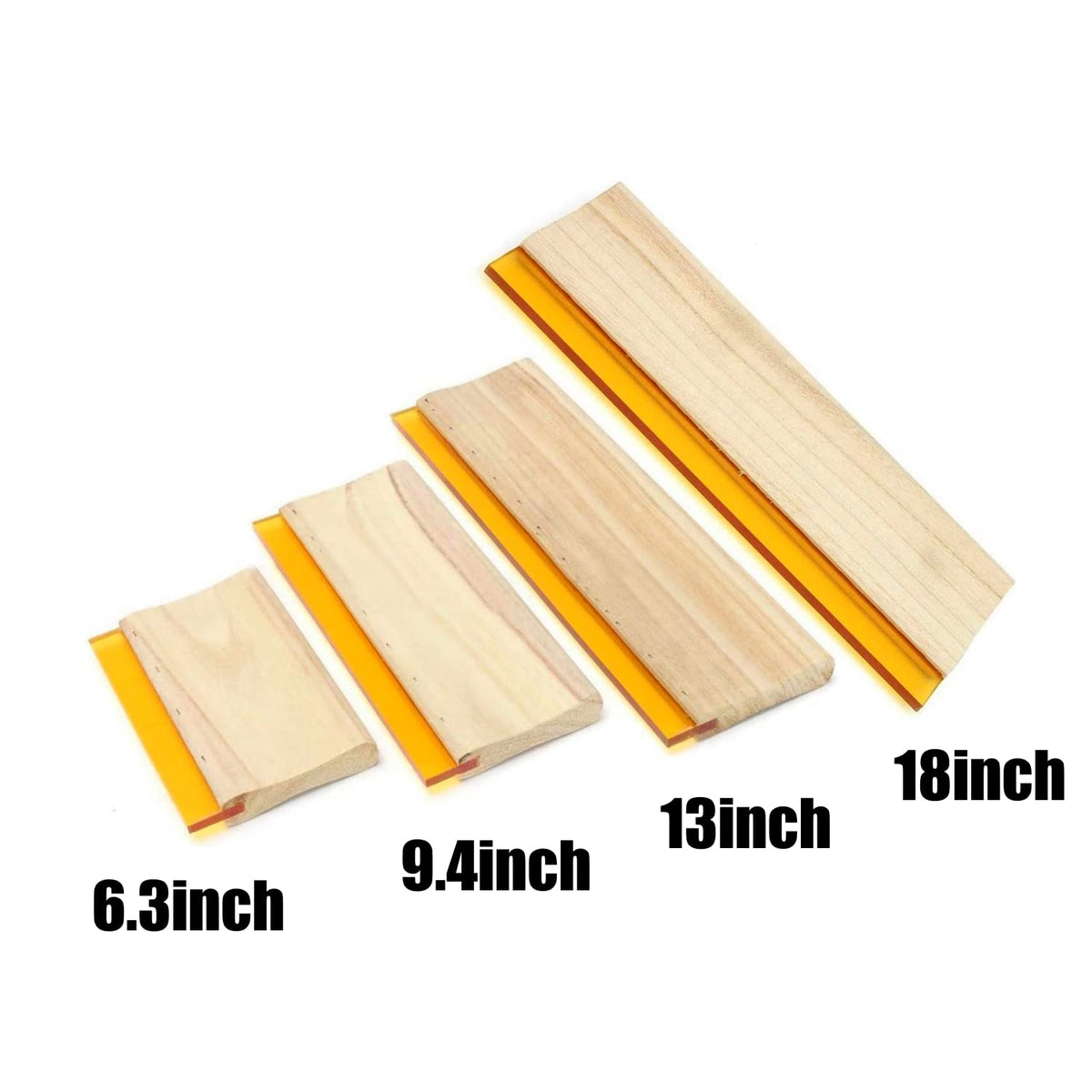 TECHTONGDA 13inch Screen Printing Squeegee Wood Handle Blade Ink Scraper Rubber Tools 75 Durometer 33cm Oiliness