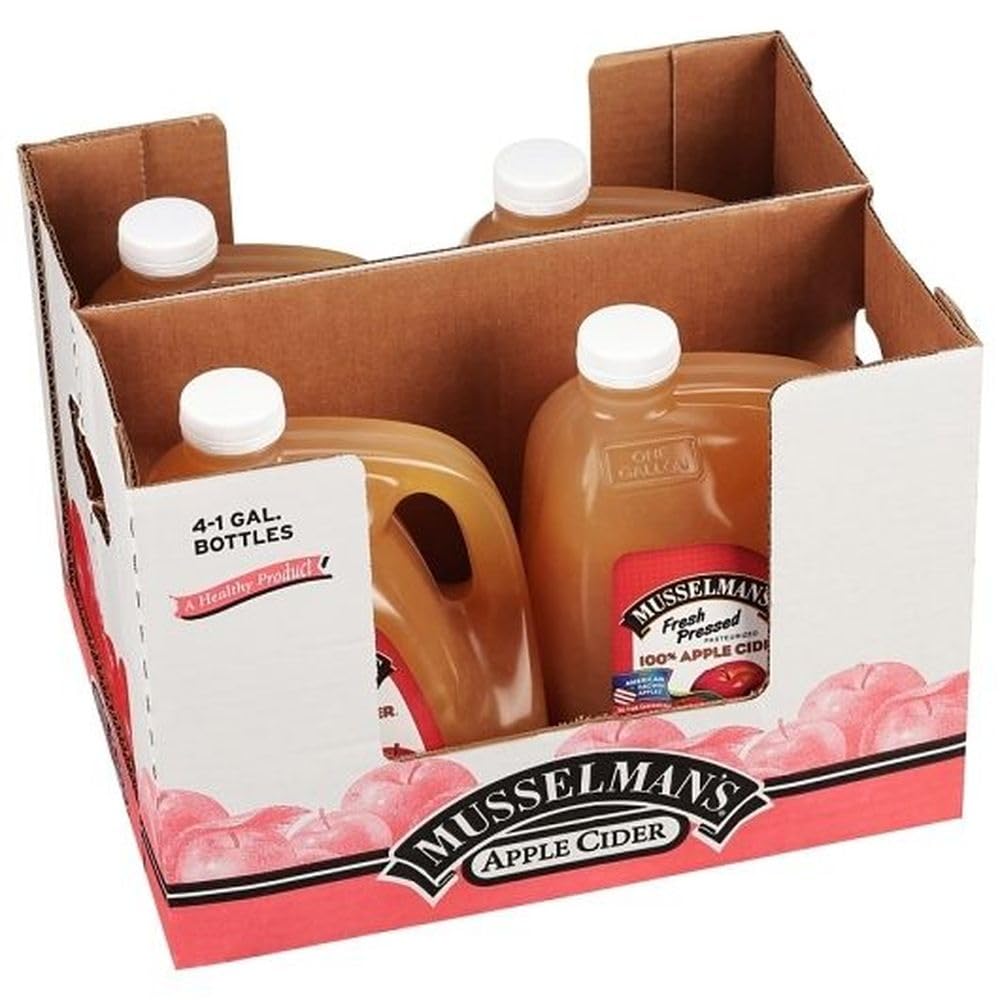 Knouse Foods Musselmans Apple Cider Juice, 128 Ounce -- 4 per case.