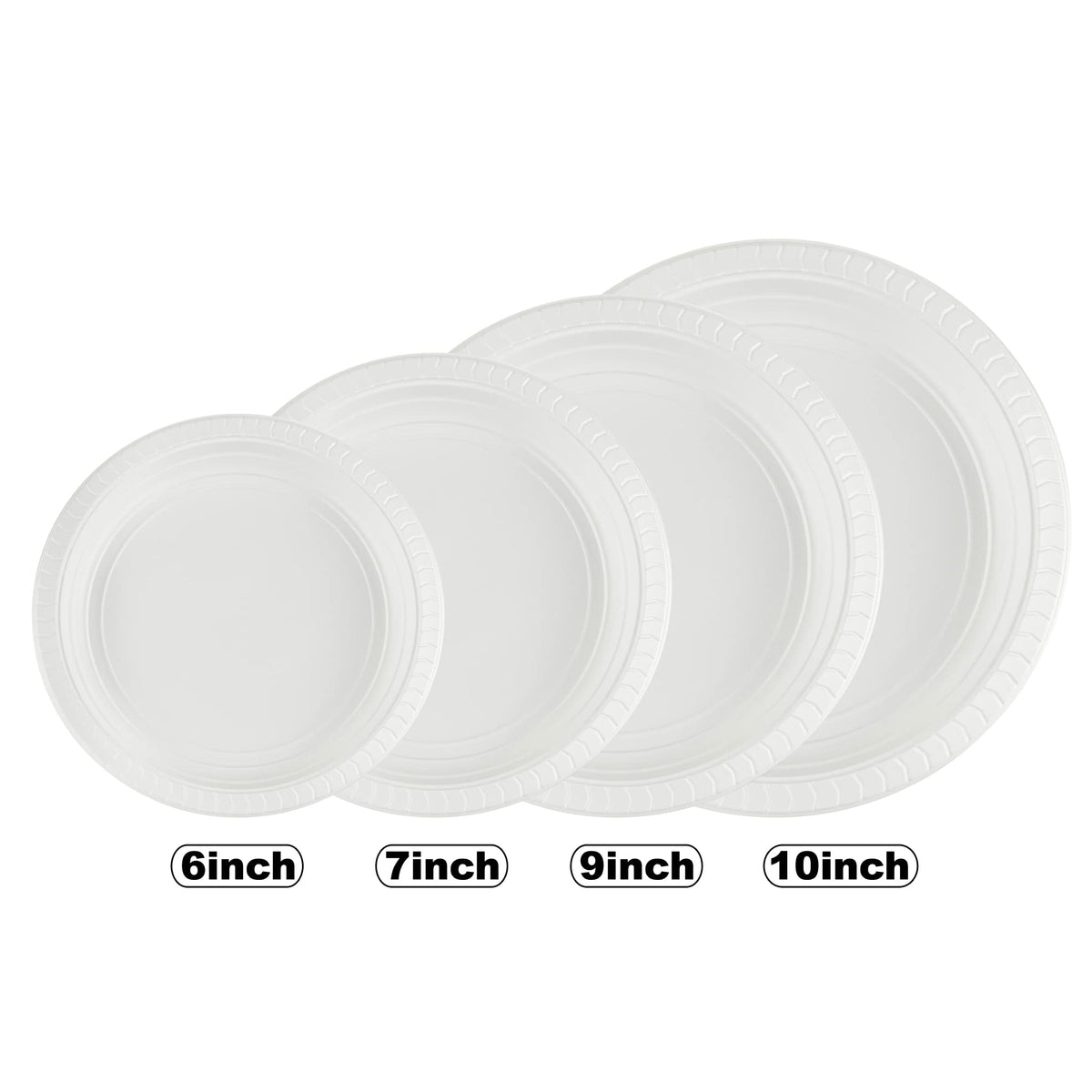 Blue Sky 9-Inch White Plastic Plate (100 Count -9 Inch Plate)