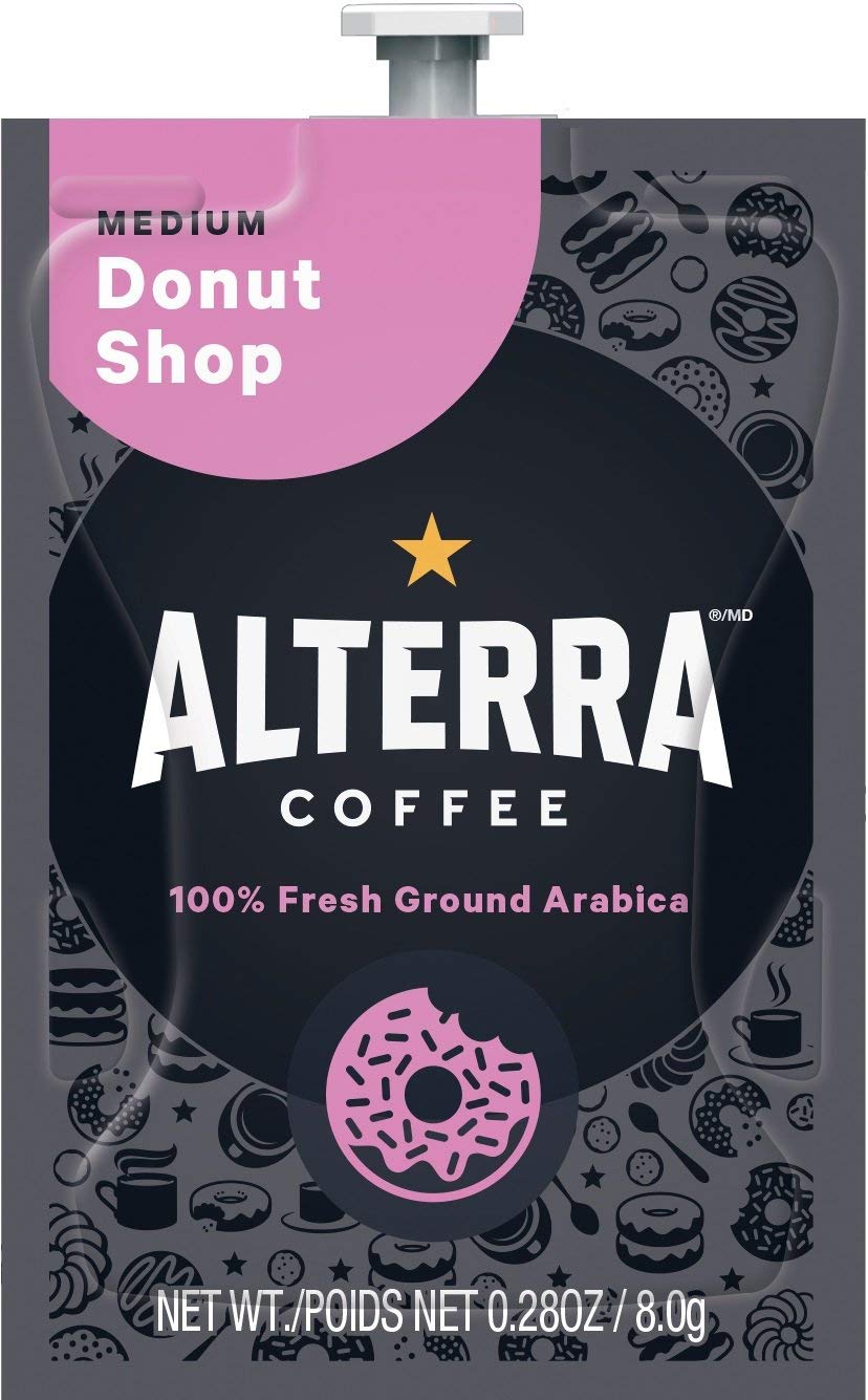 ALTERRA Coffee Donut Shop Blend Single Serve Freshpacks for MARS DRINKS FLAVIA Brewer, 20 Packets