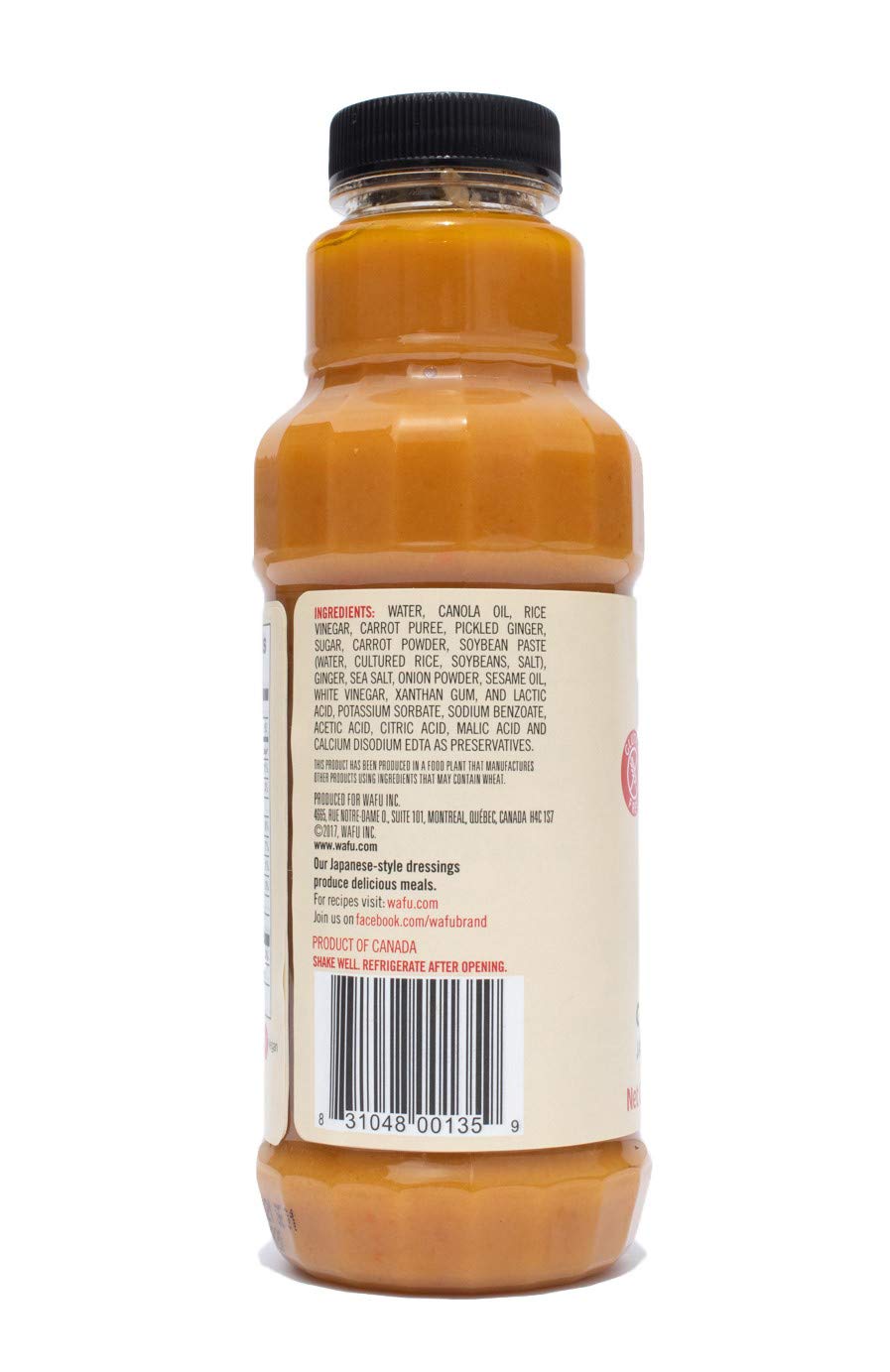 Wafu Ginger Carrot Dressing, 9.8 Ounce Bottle