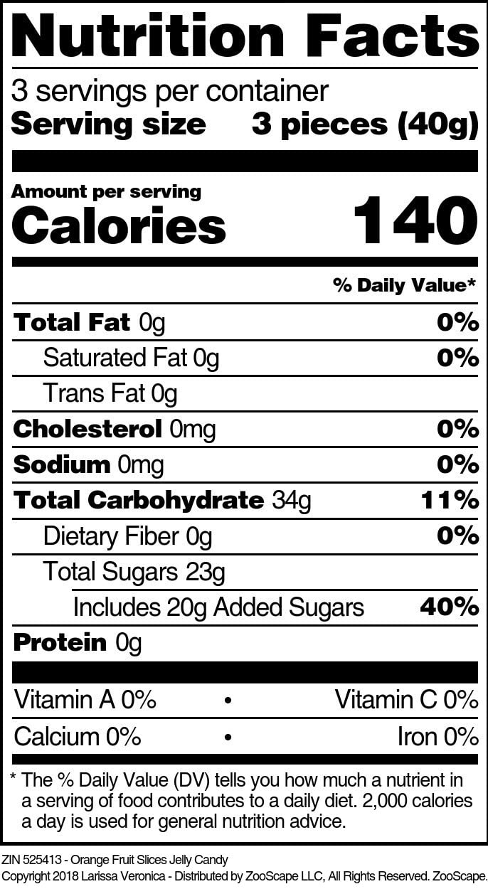 Orange Fruit Slices Jelly Candy (4 oz, ZIN: 525413) - 3 Pack