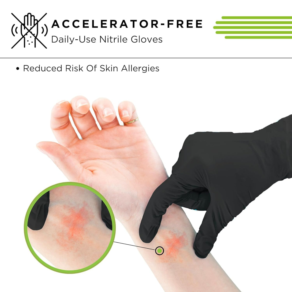 SHOWA 7705PFT Sustainable EBT Latex-Free, Powder-Free, Accelerator-Free, Nitrile Disposable Single Use Safety Gloves, 4 Mil, 9.5" Length, Medium (1