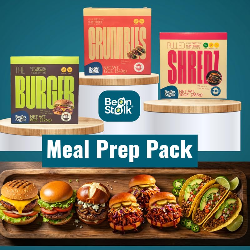 BeanStalk Brands Plant Based Bundle (Pack of 3, Meal Prep)