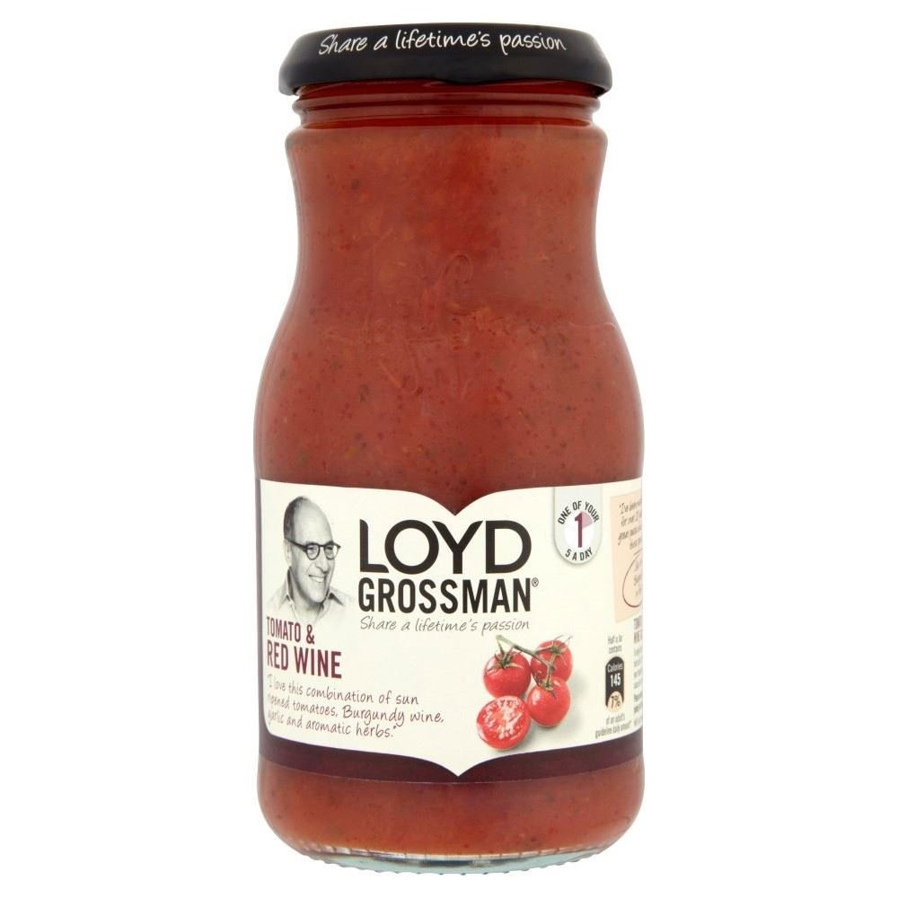 Loyd Grossman Pasta Sauce - Tomato & Red Wine (350g) - Pack of 2