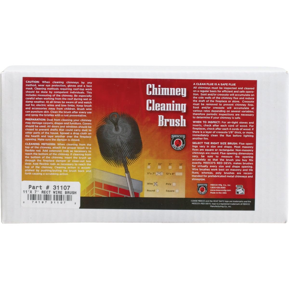 Meeco Mfg. Co., Inc. 31107 Rectangular Wire Chimney Brush