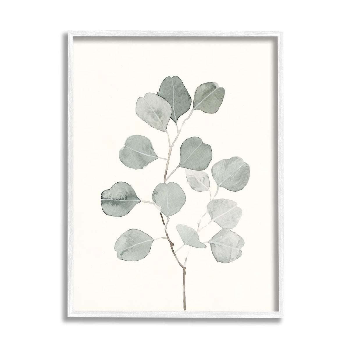 'Flattened Sage Botanical Stem Delicate Leaf'| Framed Giclee Art
