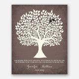 Lucky Tusk Personalized Gift For Mother of Groom You Raised With Love This Man Wedding Poem Tree Gift For Mom and Dad #LT-1116,
