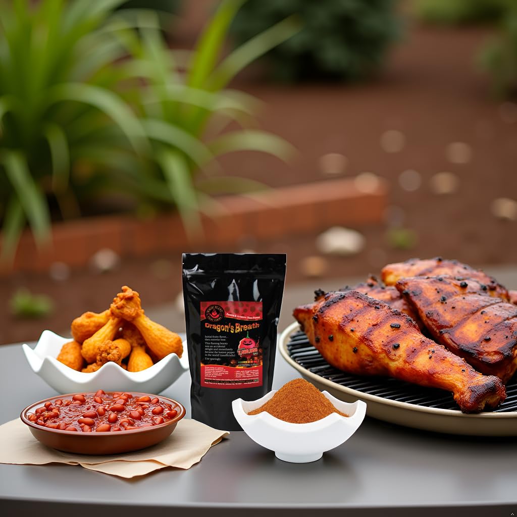 Magic Plant Dragon's Breath Pepper Powder - 1 Lb / 16 oz (Bulk) Intensely Hot Fine Ground Red Chili - 1.2M to 2M+ SHUs, No Additives