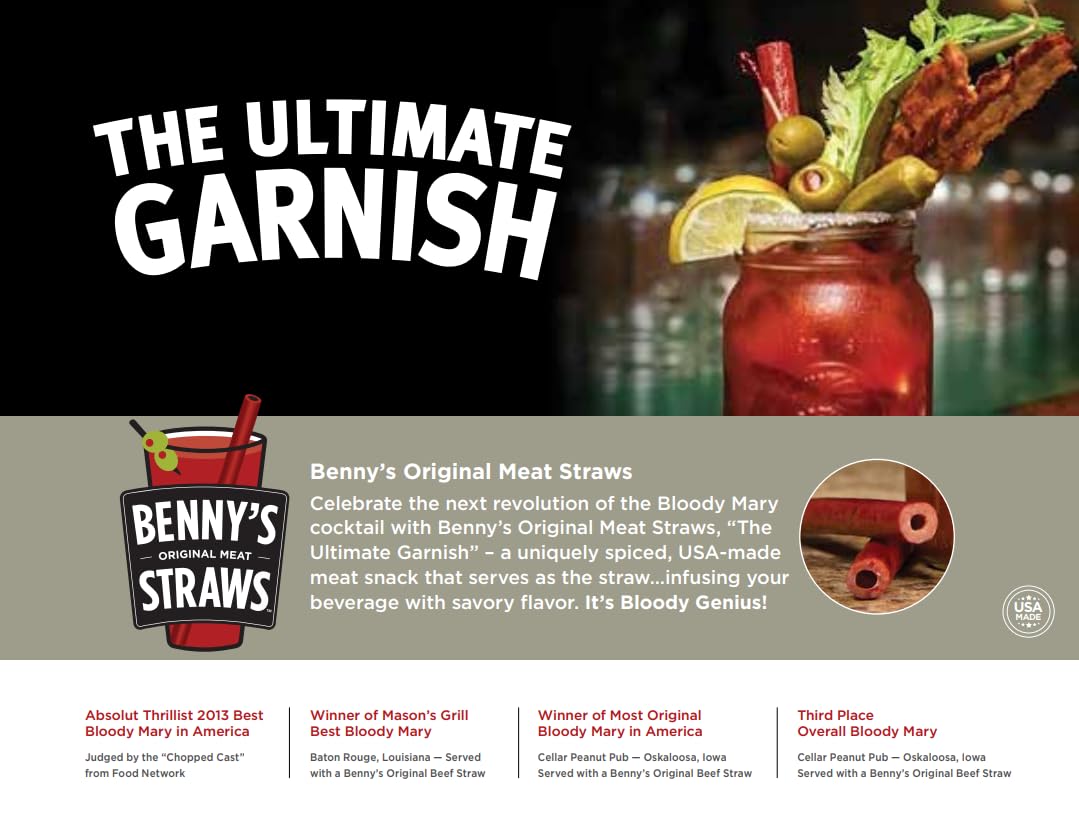 Benny's Smokin' Chipotle Bloody Mary Snack Straws - Pack of 5