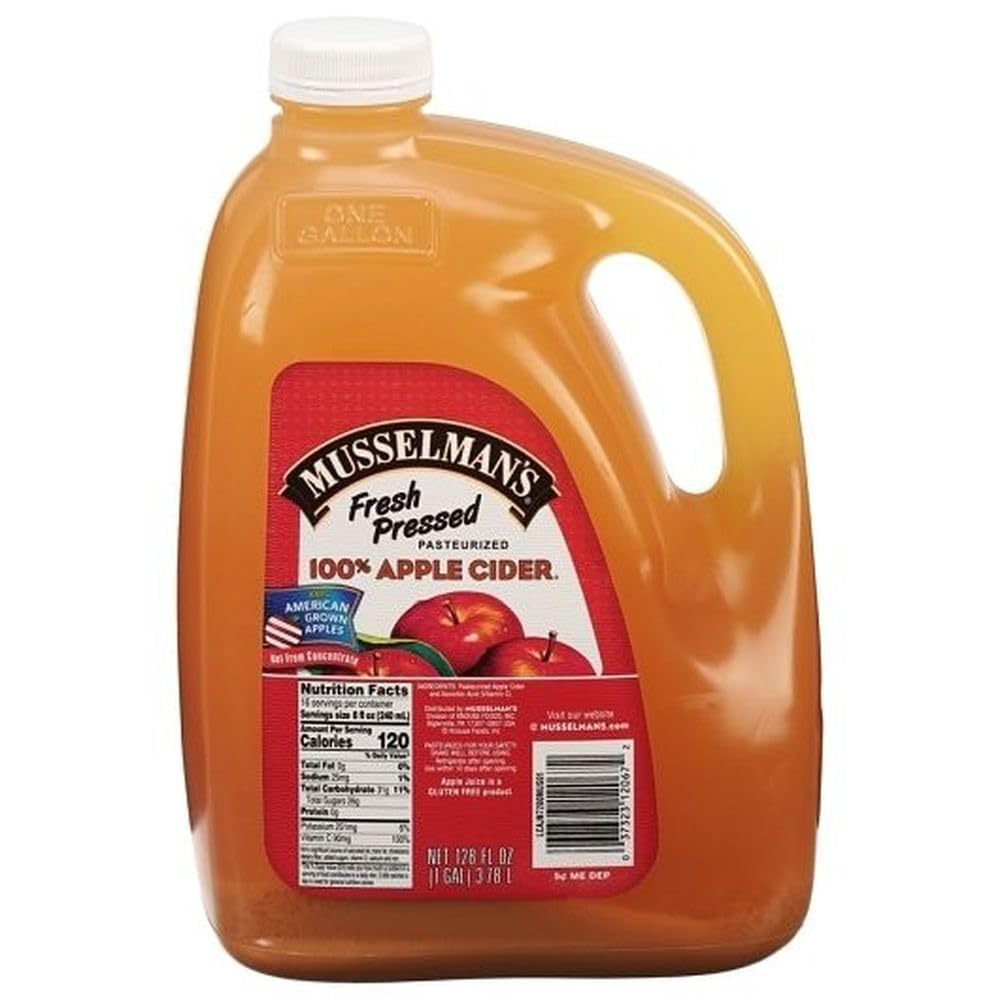 Knouse Foods Musselmans Apple Cider Juice, 128 Ounce -- 4 per case.