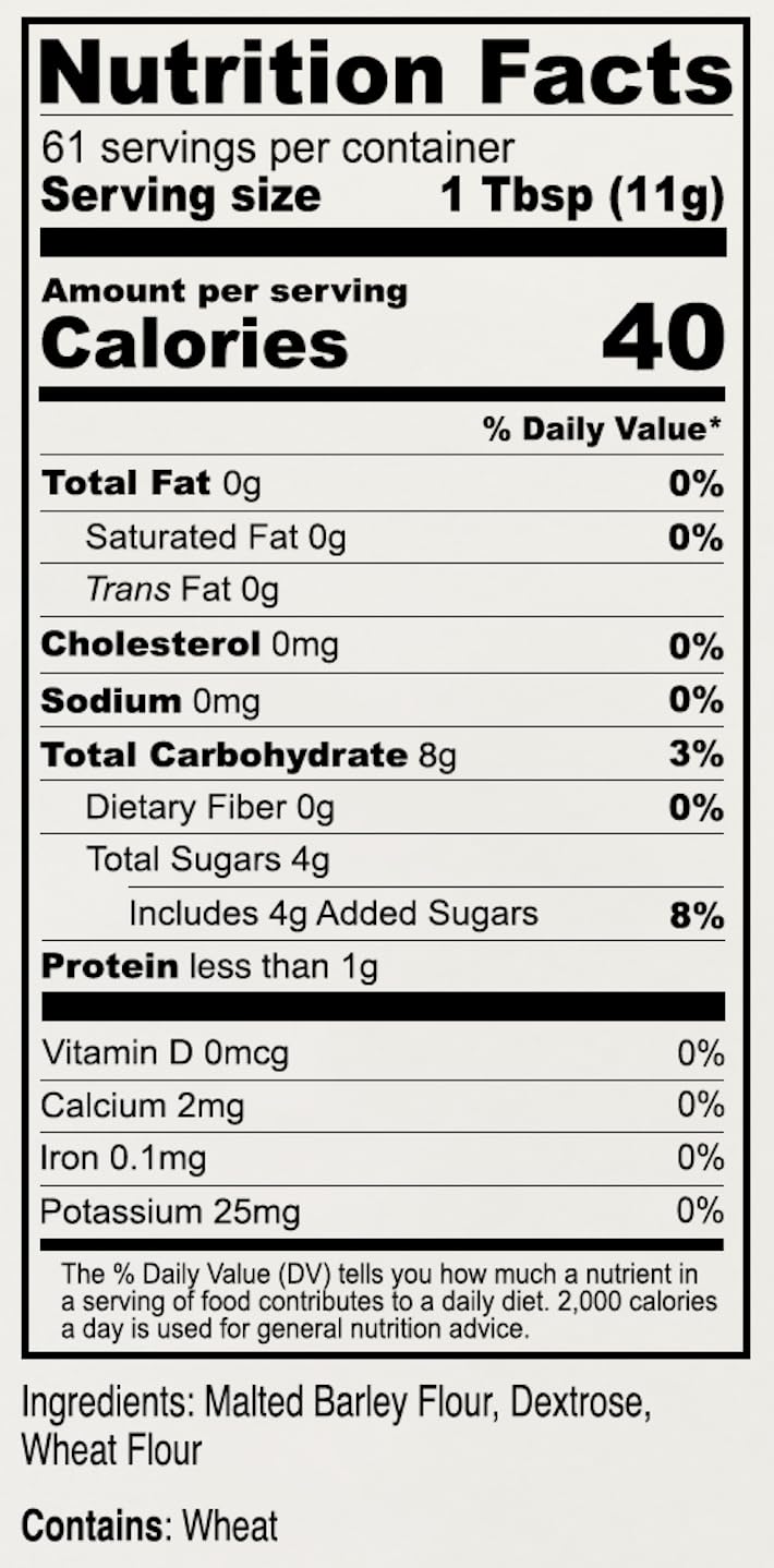 Anthony's Diastatic Dry Malt Powder, 1.5 lb, Made in the USA, Diastatic, Malted Barley Flour