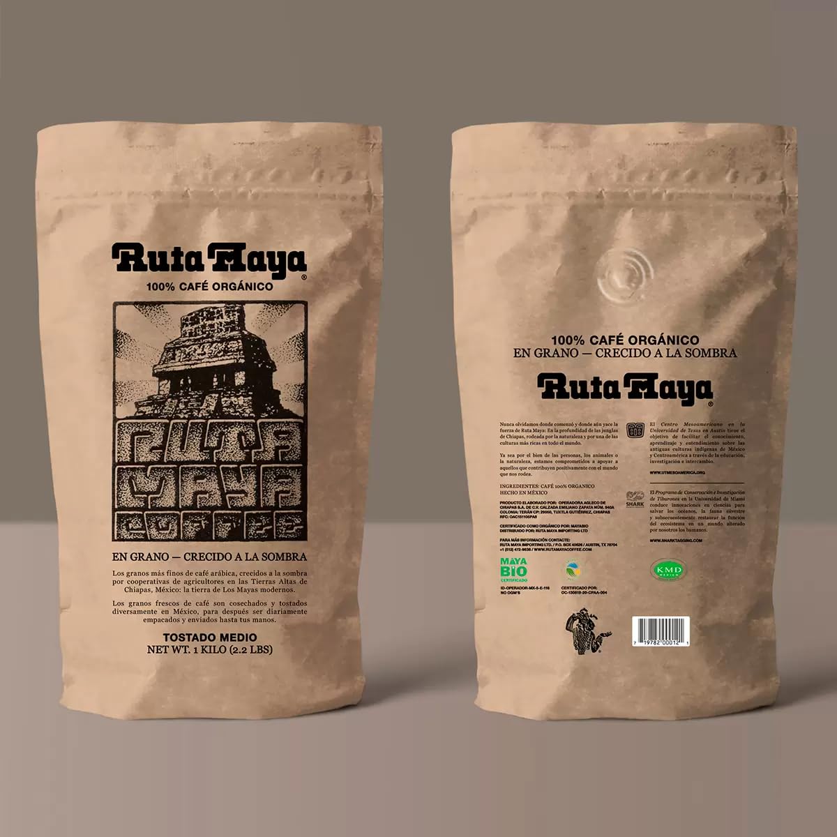Ruta Maya Organic Coffee Medium Roast 2.2 Pounds