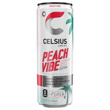 CELSIUS Sparkling Peach Vibe, Functional Essential Energy Drink, 12 Fl Oz
