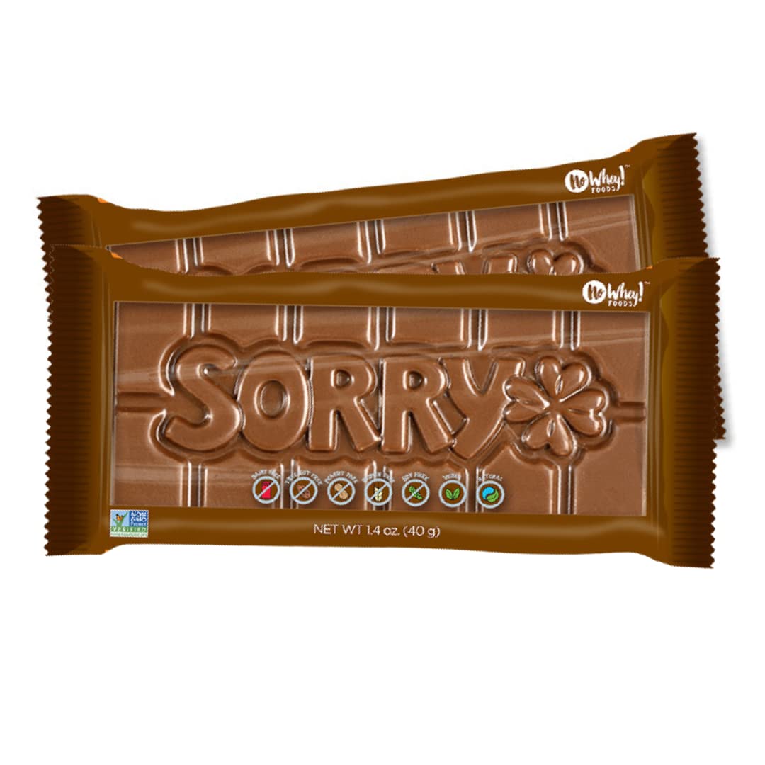 Sorry 3D Bars, 2 PACK - Vegan, Dairy & Nut Free, Allergy Friendly