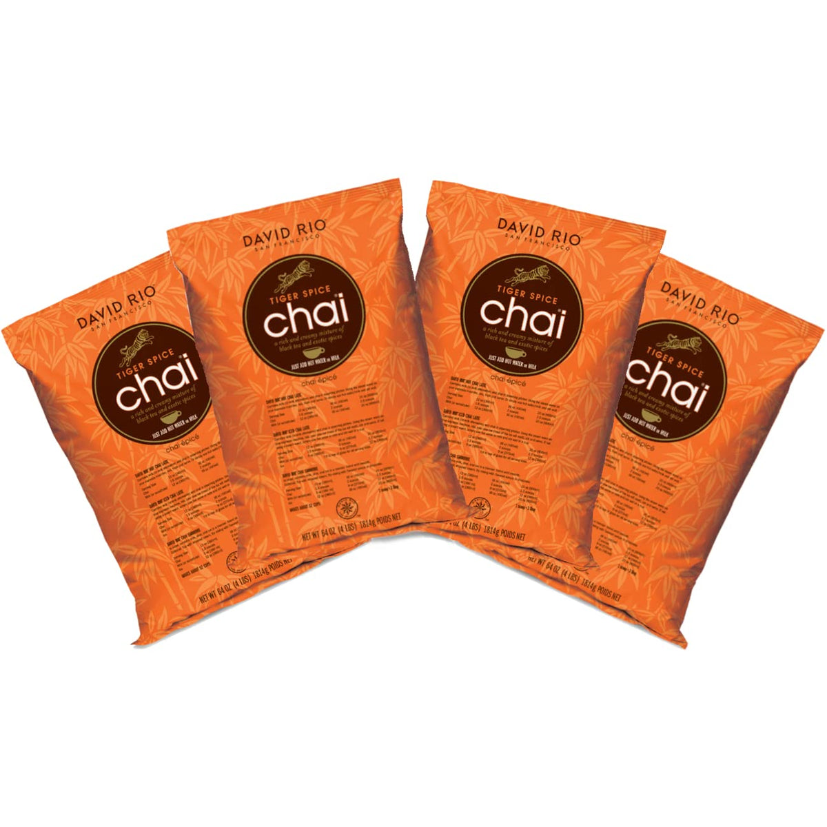 David Rio Tiger Spice Chai 4 Pound Bag (Pack of 4)