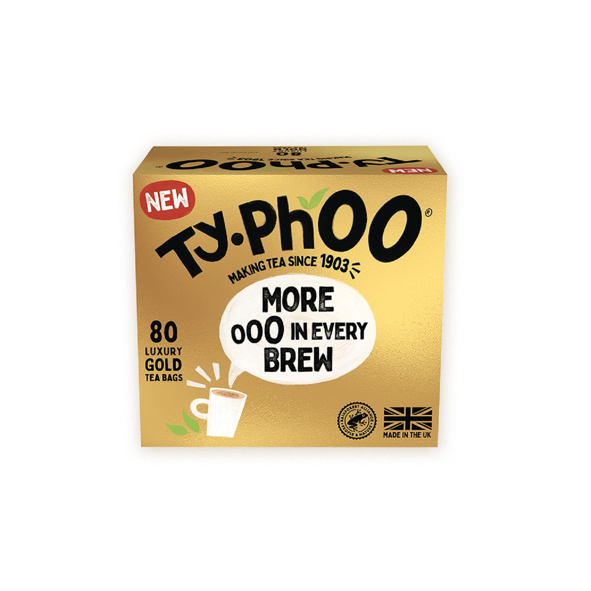 Typhoo Gold (More In Every Brew) 80 Luxury Tea Bags (Pack of 6)