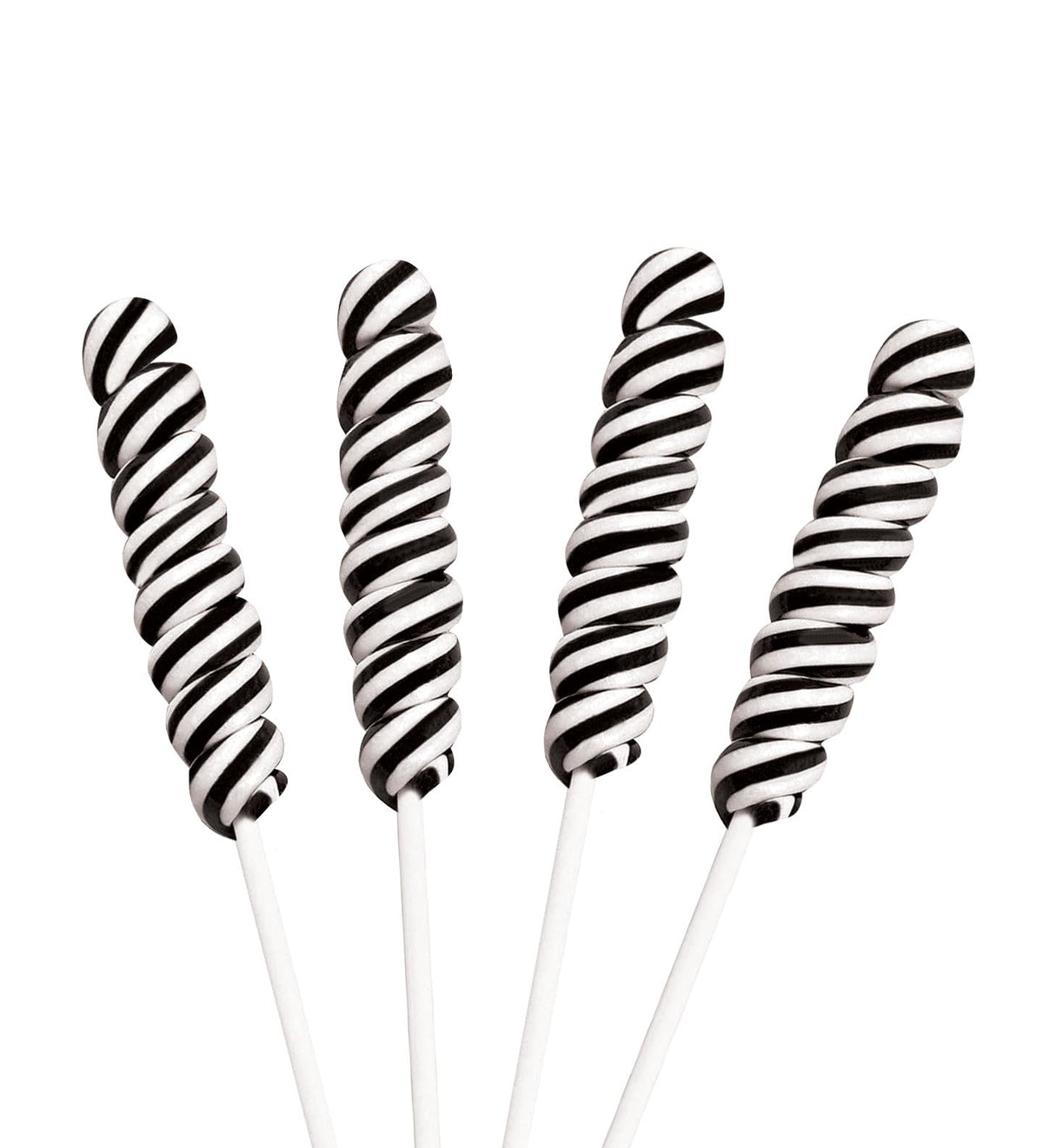 Black Twisty Lollipops - 24 Unicorn Suckers Individually Wrapped Bulk - Great for Candy Buffet - Wedding - Graduation - Halloween - Baby Shower