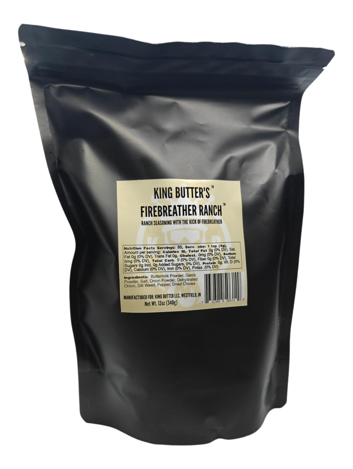 King Butter Firebreather Ranch - Spicy Ranch Seasoning Blend with 7-Pepper Heat | Dip Mix, Wing Coating & Veggie Seasoning | Bold Craft Seasoning |