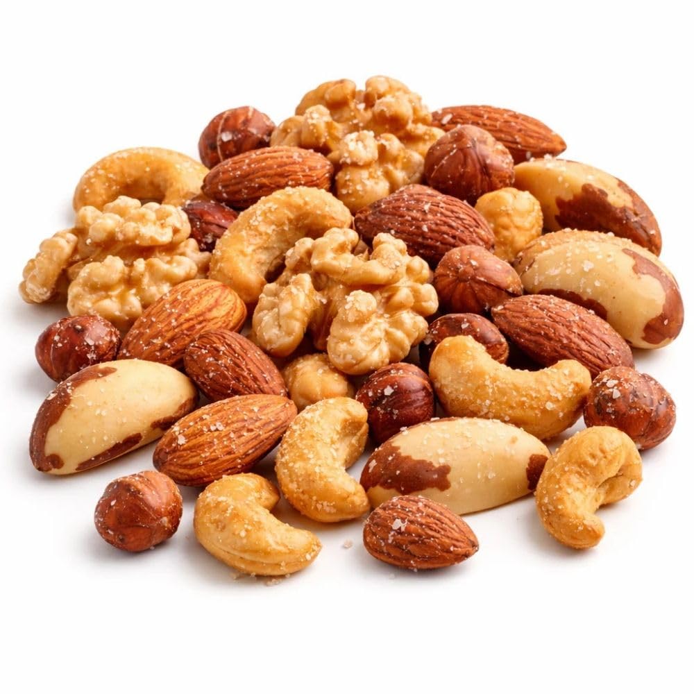 Roasted Salted Mixed Nuts - Crunchy Mixed Nut Snack for Parties, Snack Bowls & Sharing, 25 lb (Approx. 5,500 Pieces)