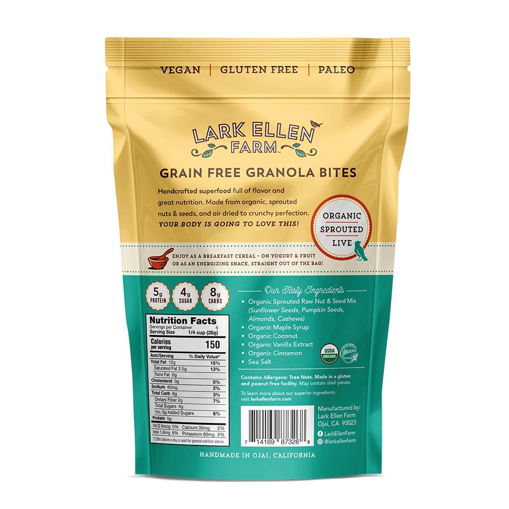 Lark Ellen Farm Granola Bites Vanilla Cinnamon, 8 Ounce