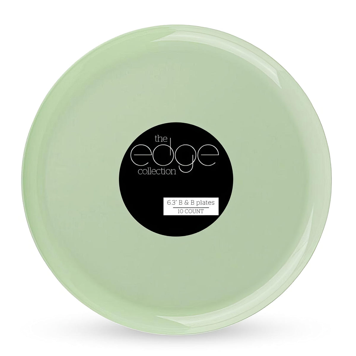 Blue Sky Edge Collection Mint Green Disposable Plastic Plates 6.3" - 10 Count, Stylish & Sturdy Disposable Dinnerware for Parties, Events