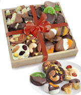 From You Flowers Luxury Belgian Chocolate Covered Dried Fruit Tray - Gourmet Dipped Apricots, Kiwi & Fruit Gift Box for Birthday & Thank You