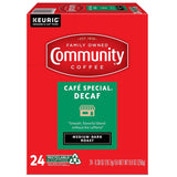 Community Coffee Cafe Special Decaf 24 Count Coffee Pods, Medium Dark Roast, Compatible with Keurig 2.0 K-Cup Brewers, 24 Count (Pack of 1)