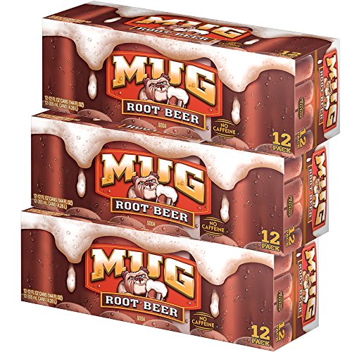 Mug Root Beer Soda, Fridge Pack Bundle, 12 fl oz, 36 Cans