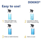 DOKIKO 100 PCS Glass Cleaner Refill,Glass Clean Tablets, Window Clean Refill Tablets, 100 Concentrated Dissolvable,1 Pack Makes 100 * 16 fl oz Spray