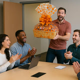 Thanksgiving Gift Basket Hand Crafted with Chocolates, Cookies, Snacks & Candy. Perfect for Hostess, Family, Employee or Client Gift (Platinum Plus)