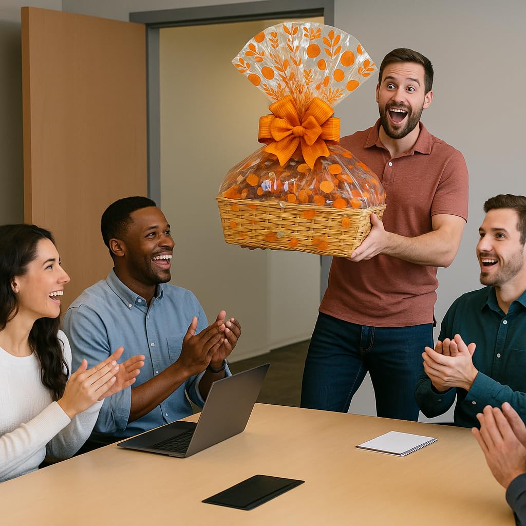Thanksgiving Gift Basket Hand Crafted with Chocolates, Cookies, Snacks & Candy. Perfect for Hostess, Family, Employee or Client Gift (Platinum Plus)