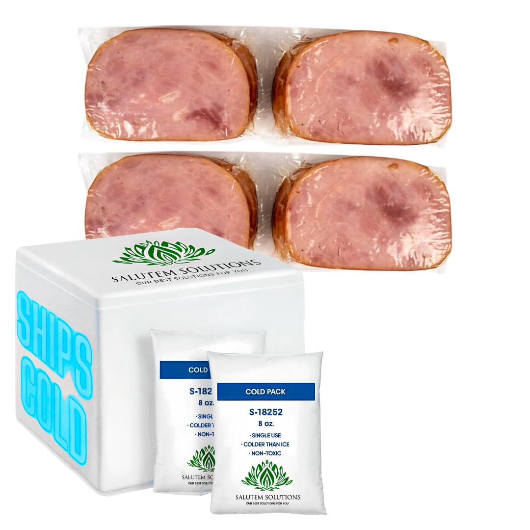 Salutem Vita - Cooked Boneless Ham Steaks, 24 oz - Pack of 2