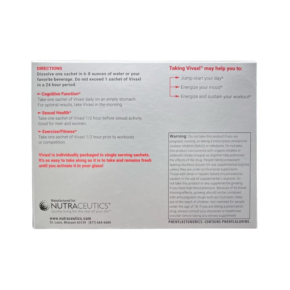 Nutraceutics Vivaxl, 20 Sachets (Pack of 2)