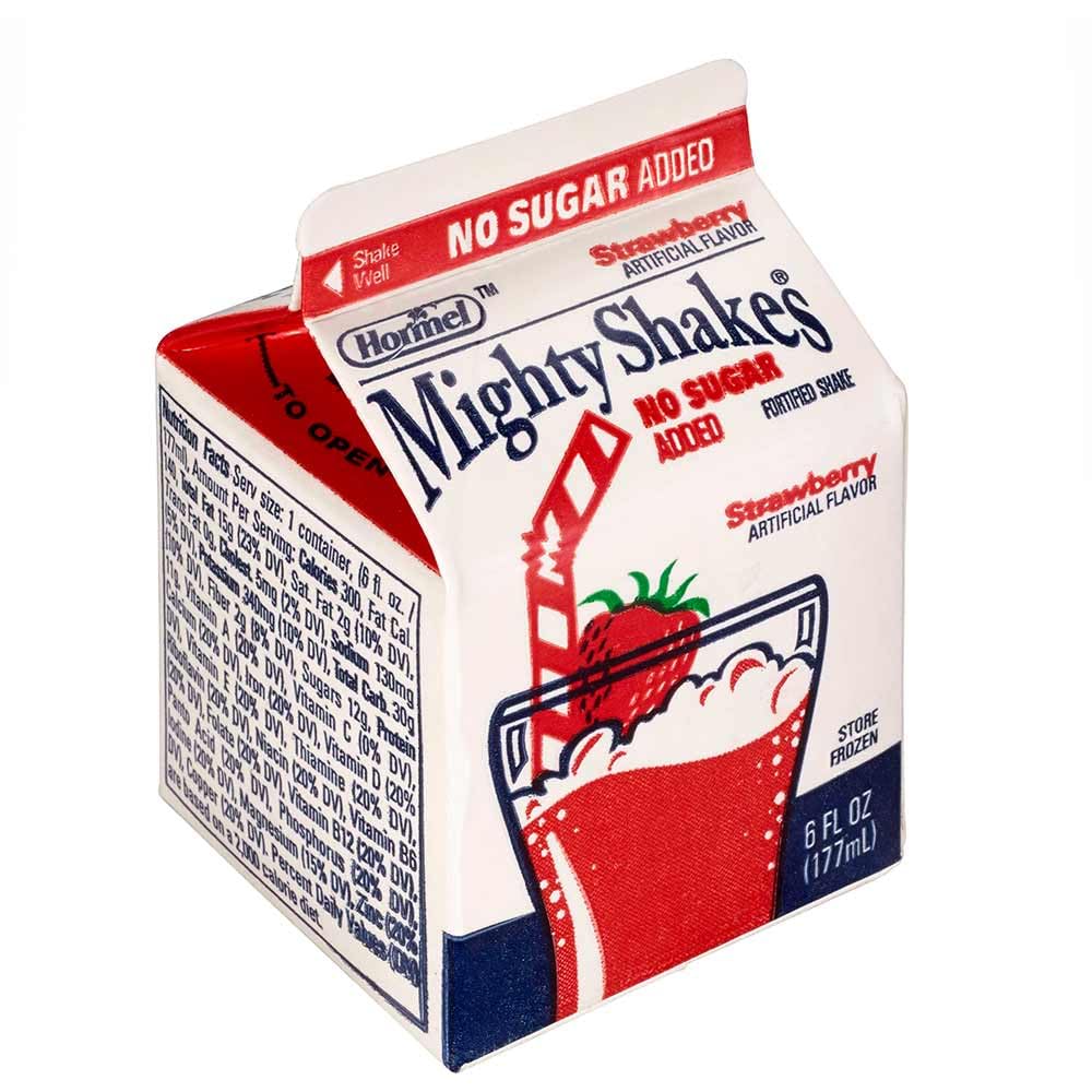 MightyShakes Reduced Sugar Shake Beverage (6 oz Pack of 50, Strawberry)