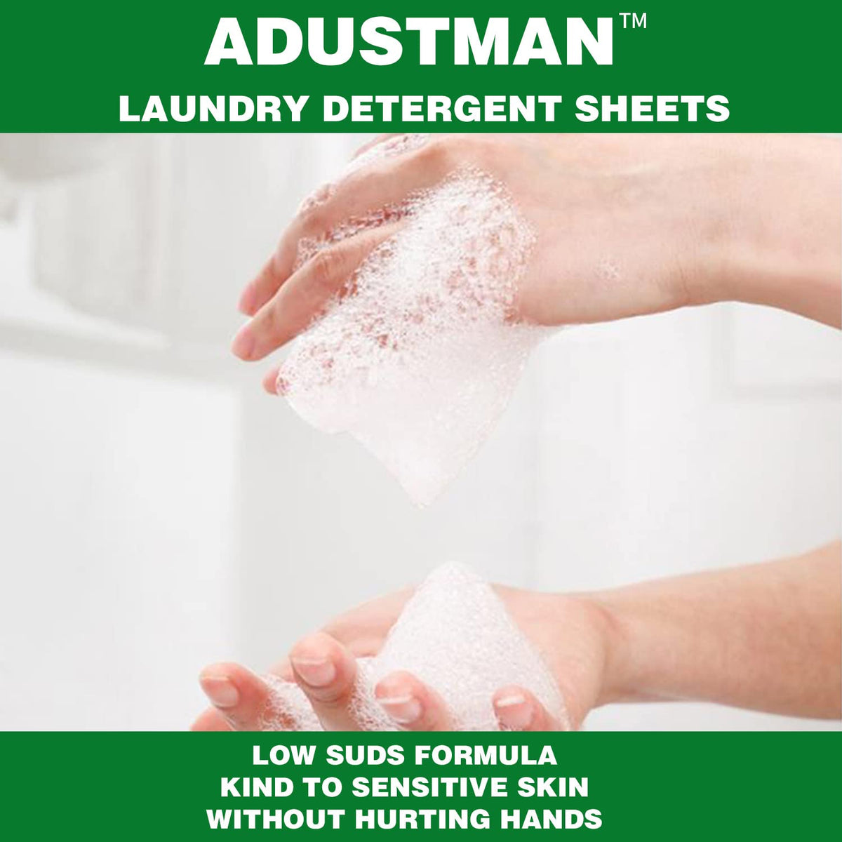 ADUSTMAN Laundry Detergent Sheets (Strips) 124 Loads 2 Pack Fresh Breeze Liquid-Less Technology