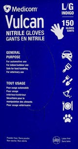 Medicom Vulcan Nitrile Gloves, 150 Count Large