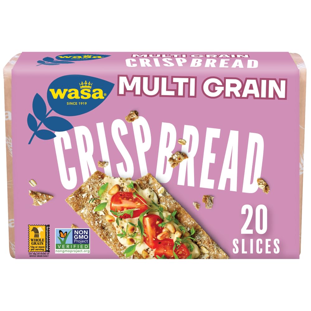 Wasa Multi Grain Crispbread, 9.7 oz, Crackers, Non-GMO Ingredients, Good Source of Fiber